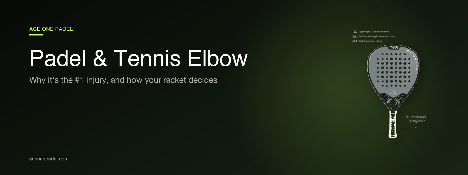 Padel and tennis elbow guide: TYR soft core racket for elbow comfort