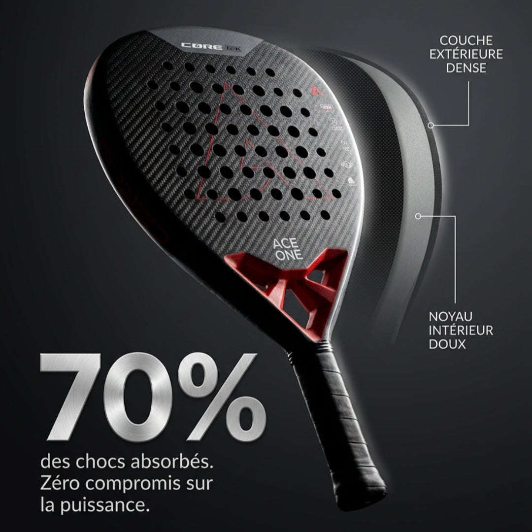 Ace One Raquette de Padel | Cøre Carbone 12K