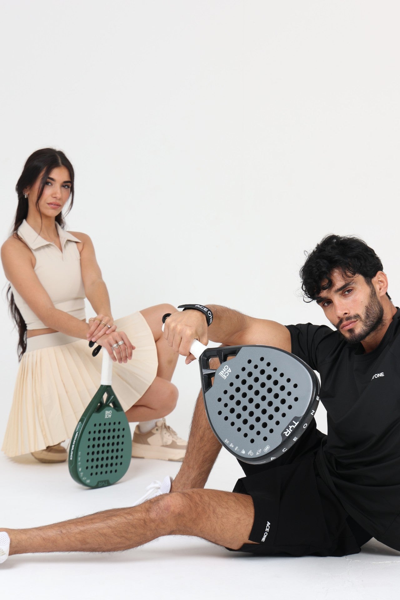 Raquette padel ACE ONE TŸR Grey Silver détail manche