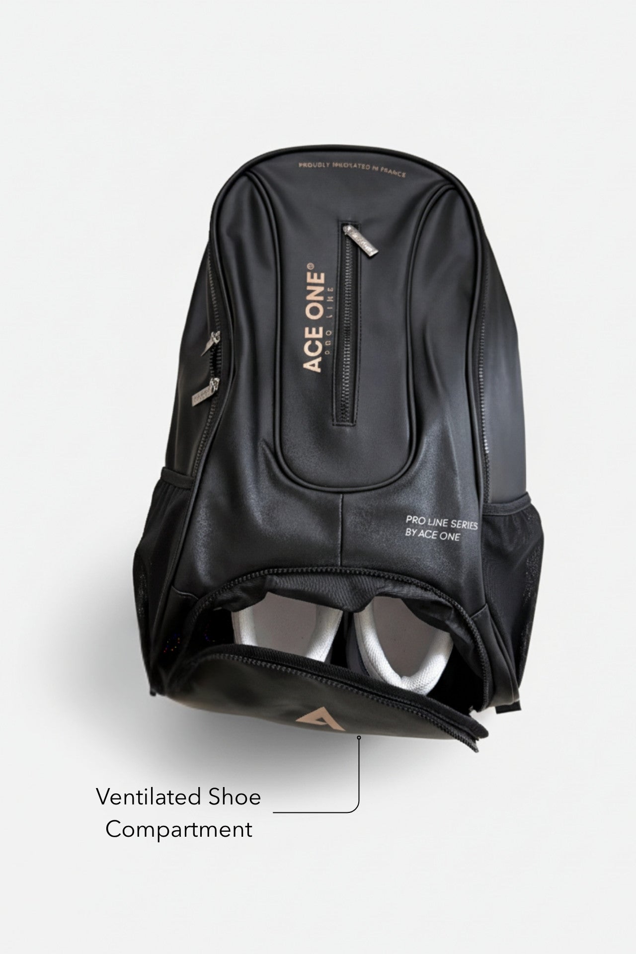 Sac à dos padel ACE ONE PRO-LINE avec compartiment dédié aux chaussures, séparé du reste