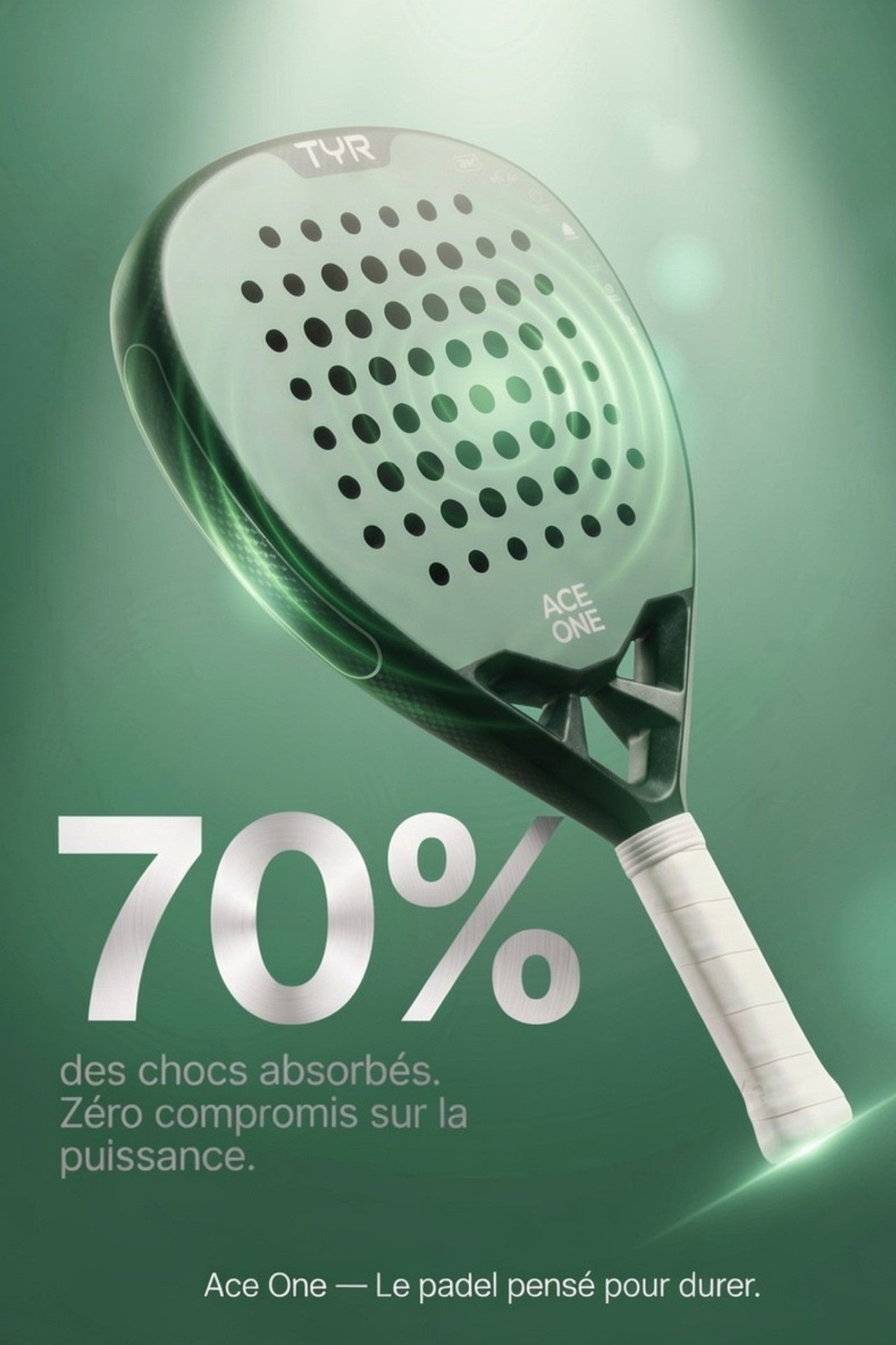 Ace One Raquette de Padel | Tÿr - Verte