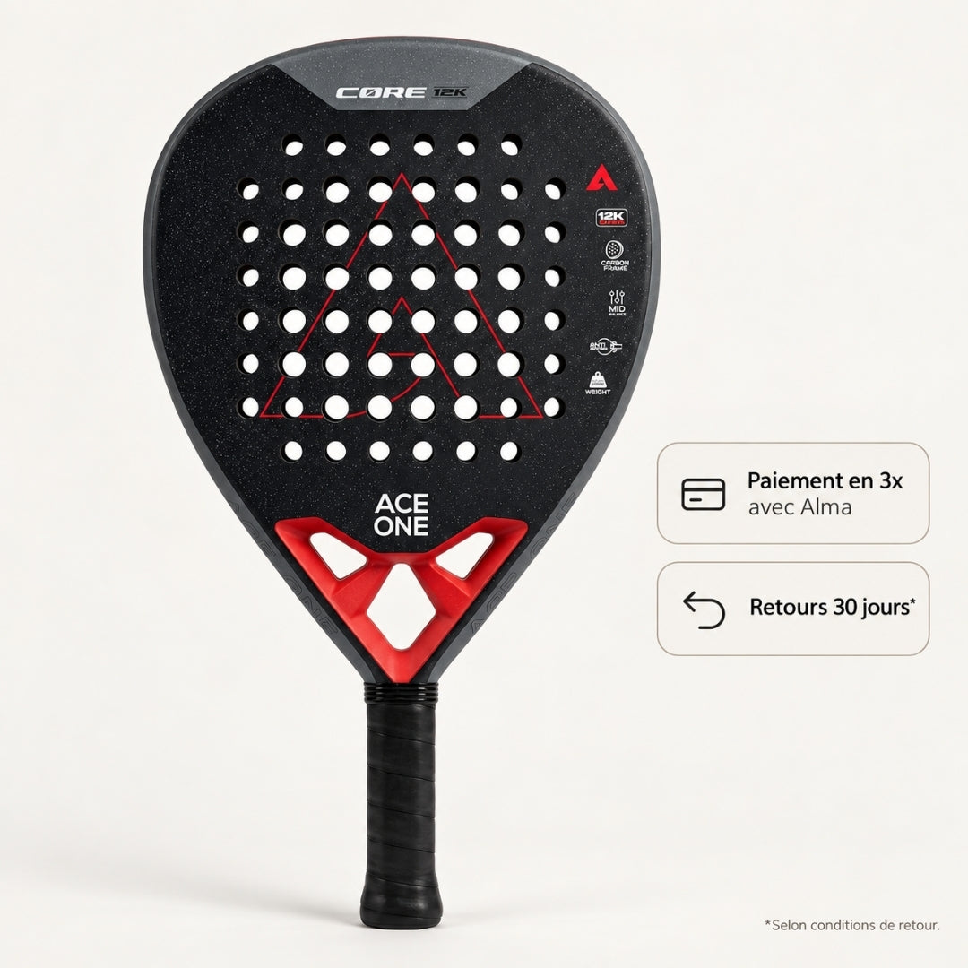 Ace One Raquette de Padel | Cøre Carbone 12K