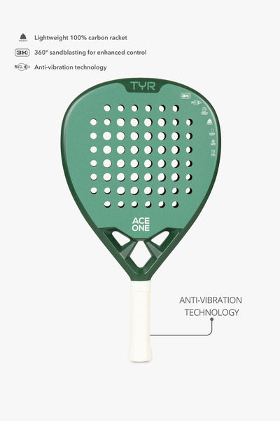 Raquette padel ACE ONE TŸR Green vue de face