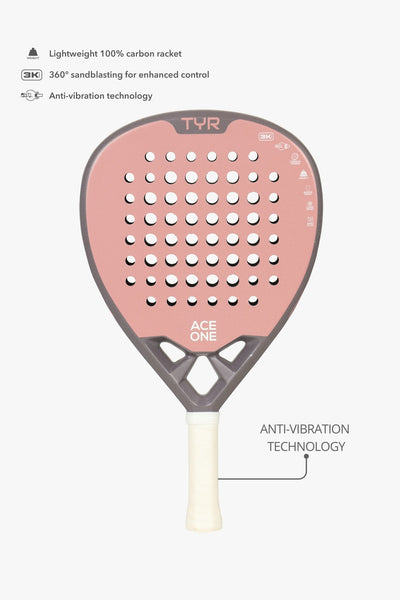 Raquette padel ACE ONE TŸR Pink vue de face