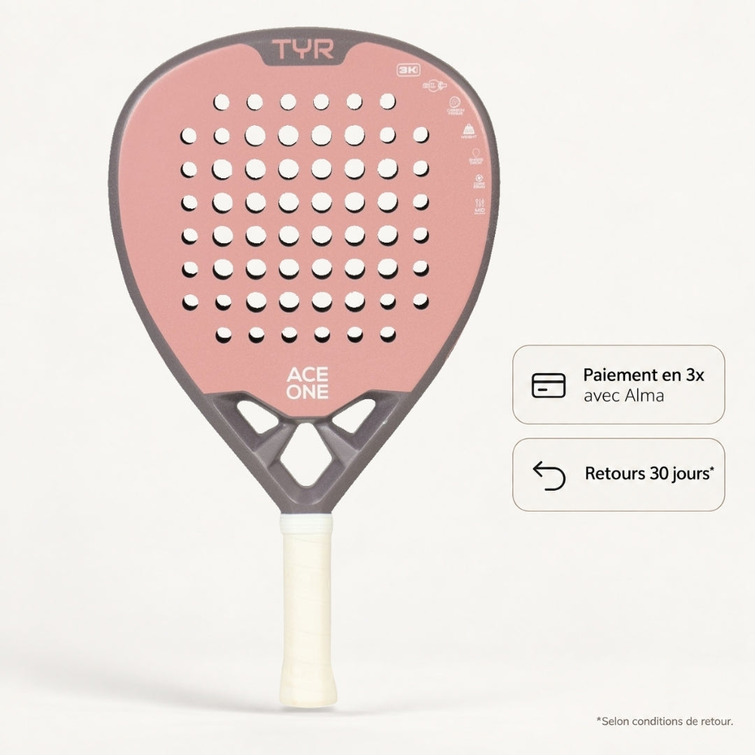 ACE ONE TŸR - Raquette de Padel Anti-Vibration, Confort & Contrôle