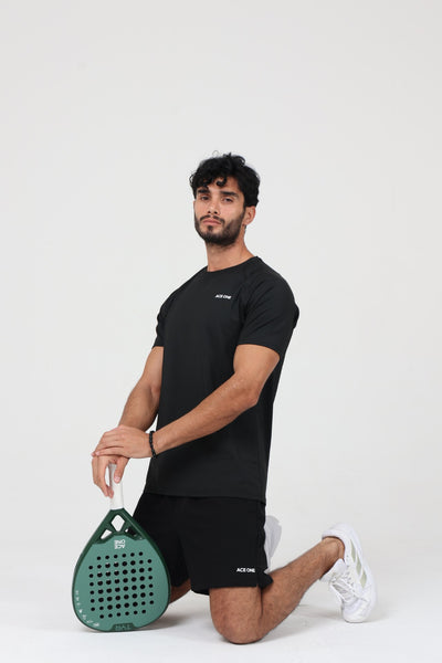 Raquette padel ACE ONE TŸR Green gros plan face carbone 3K