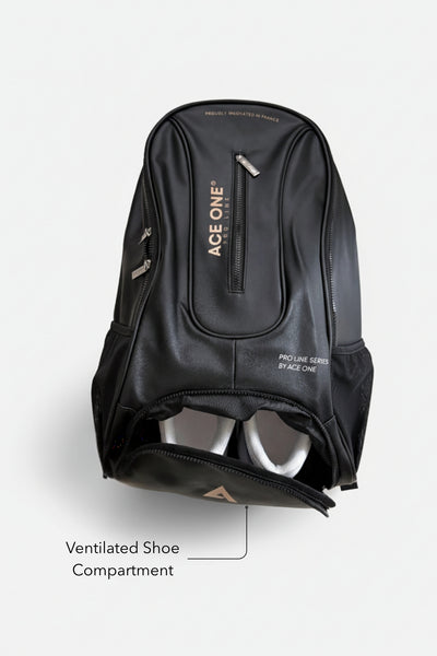 Sac à dos padel ACE ONE PRO-LINE avec compartiment dédié aux chaussures, séparé du reste