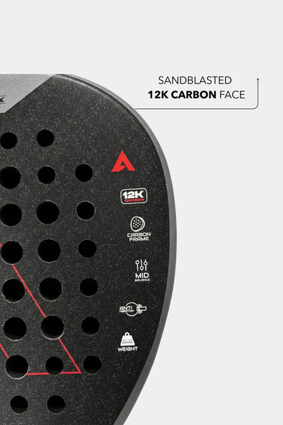 Raquette padel ACE ONE Cøre 12k Carbon détail manche et grip